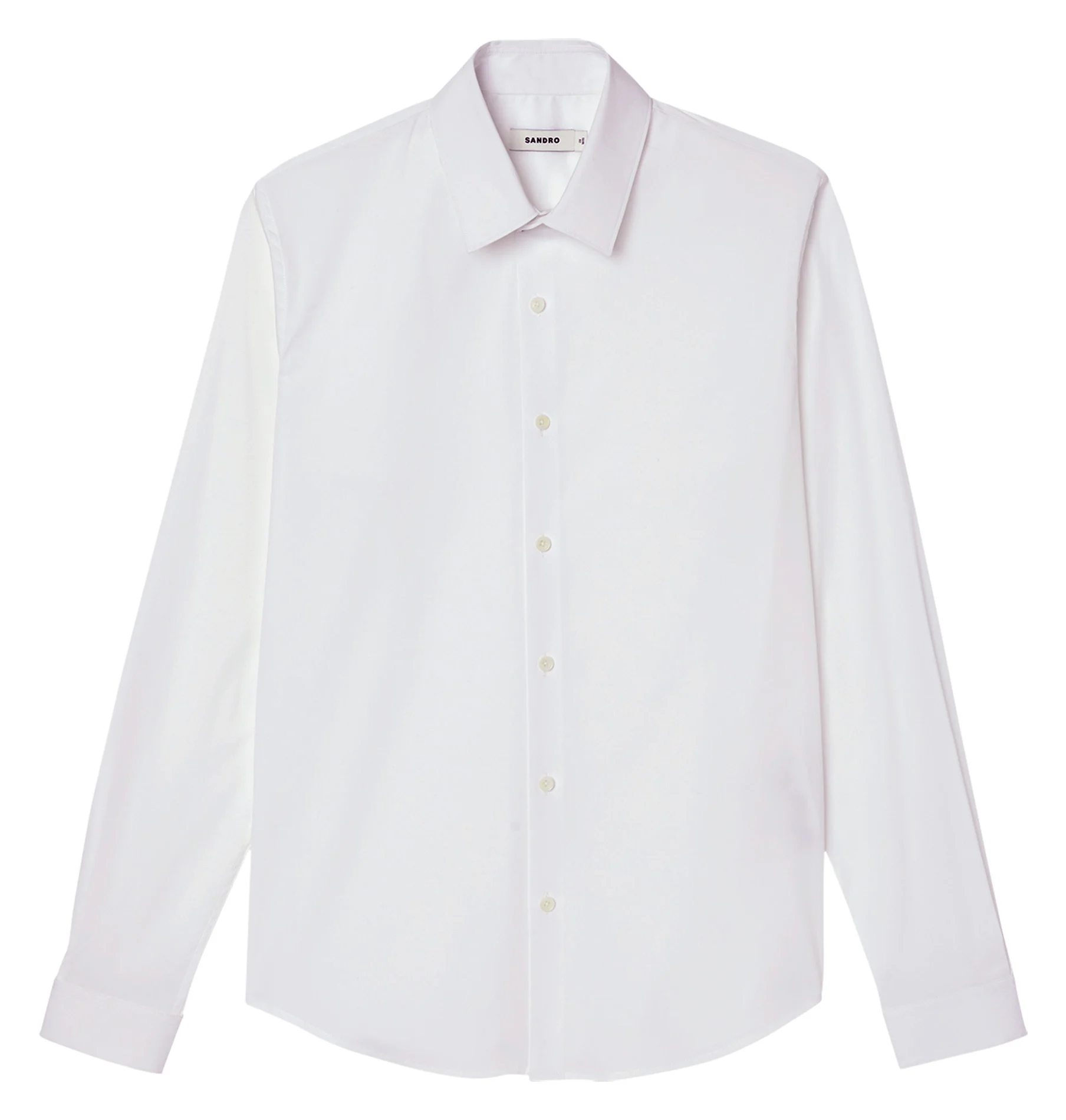 Chemise slim-fit en coton stretch | Blanc