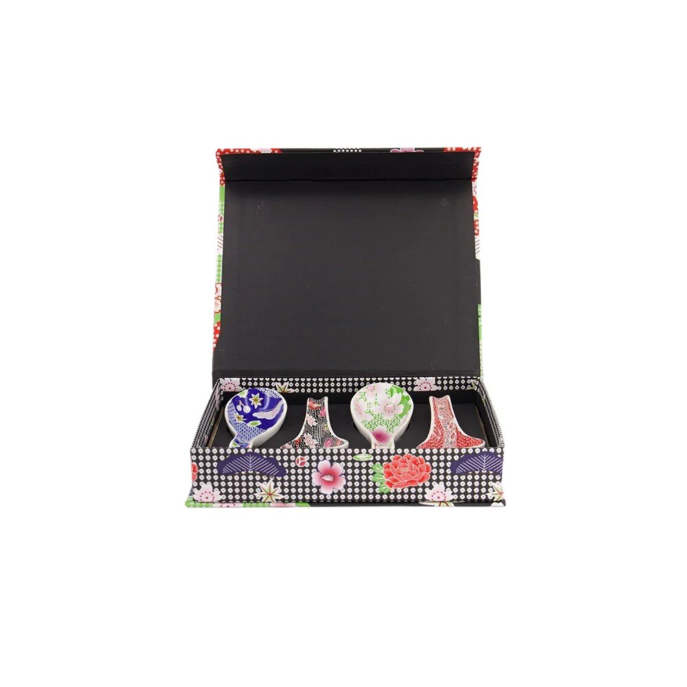 Tokyo Design Studio  Kawaii Flower suppeskeer, 4 stk - Black Flower