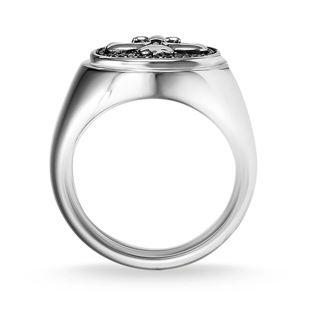 Thomas Sabo Sterling Silver Rebel at Heart Siegelring bourbonischer Lilie