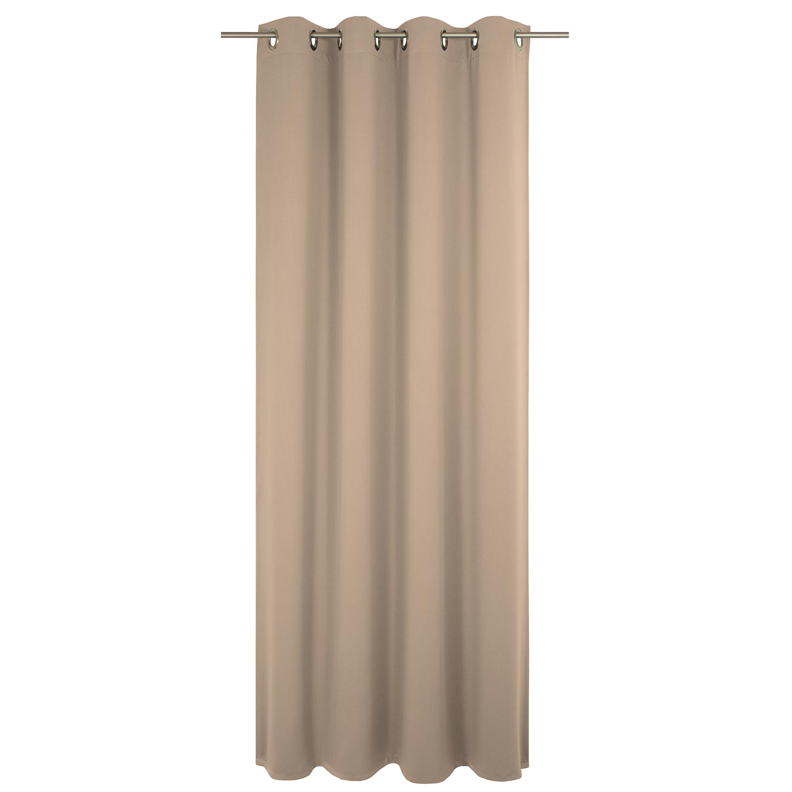 Einzelschal UNI COLLECTION - hellbraun - mit Ösen - 145x145 cm