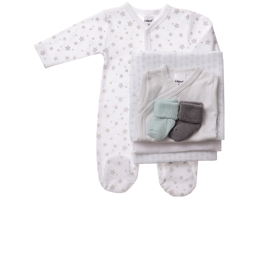 Liliput Baby-Bekleidung-Set 7-tlg. weiß grau
