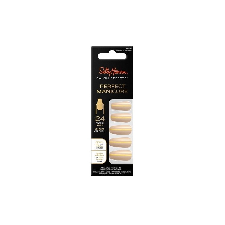 Sally Hansen Salon Effects Perfect Manicure Gold Stripe Nagelspitzen 24 Stück