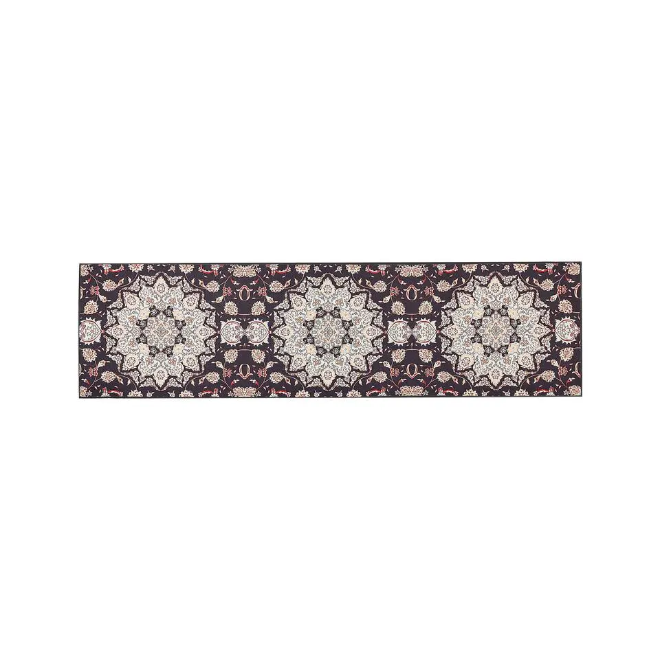 ARITAS - Loper tapijt - Zwart/Beige - 80 x 300 cm - Polyester