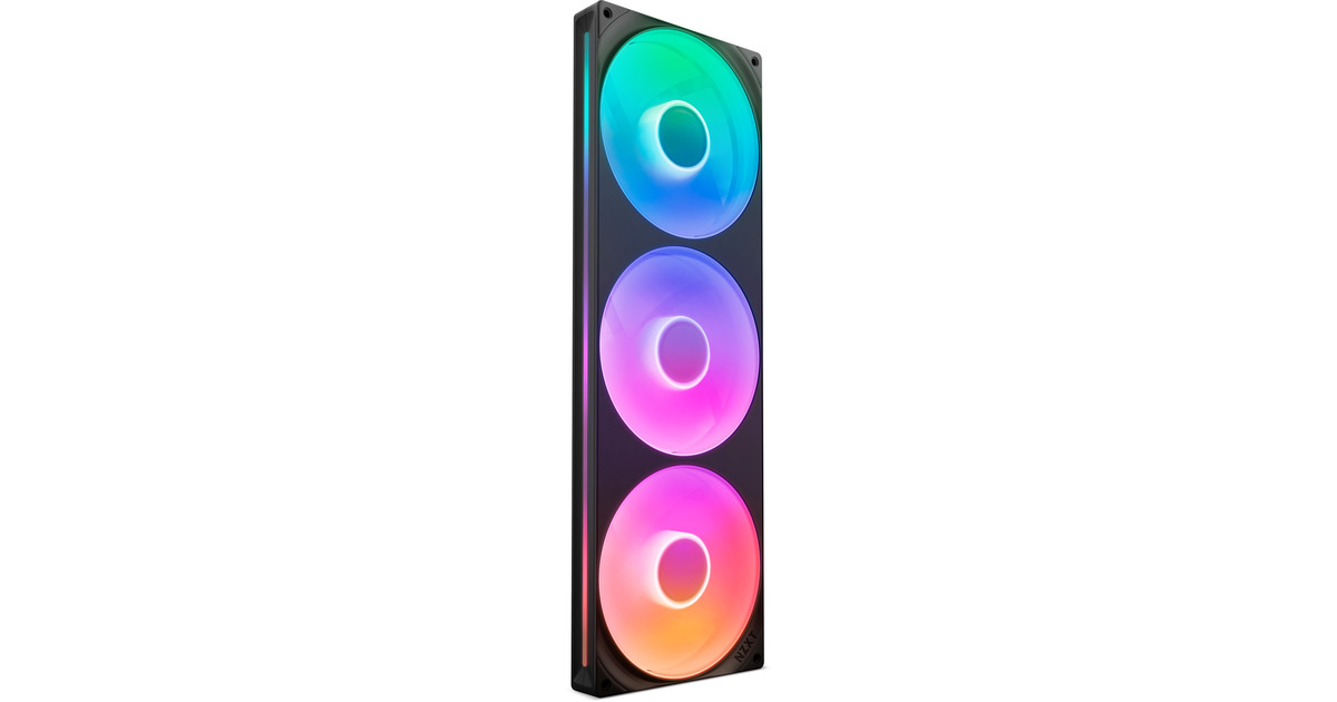 NZXTF420 RGB CORE case fans  (Zwart, 3 stuks, 420 x 140 x 26 mm)