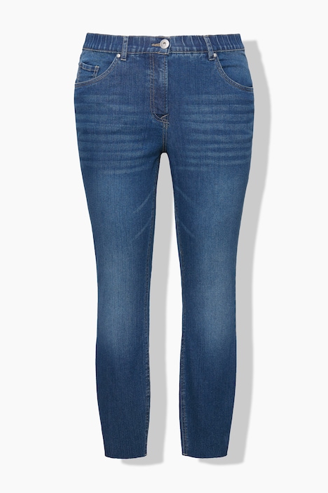 Skinny-Jeans, cutted Saum, 5-Pocket