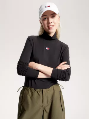 Blusa de gola alta justa em malha