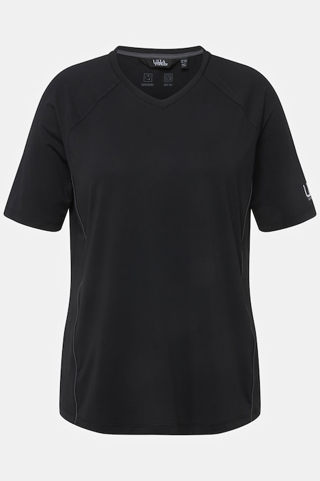 T-Shirt, UV-Schutz 50+, V-Ausschnitt, Halbarm