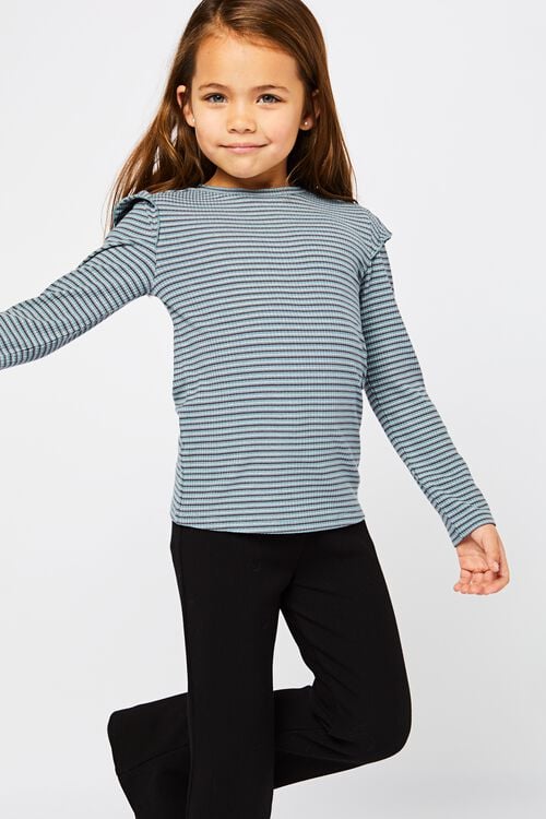 legging enfant patte déléphant côte noir