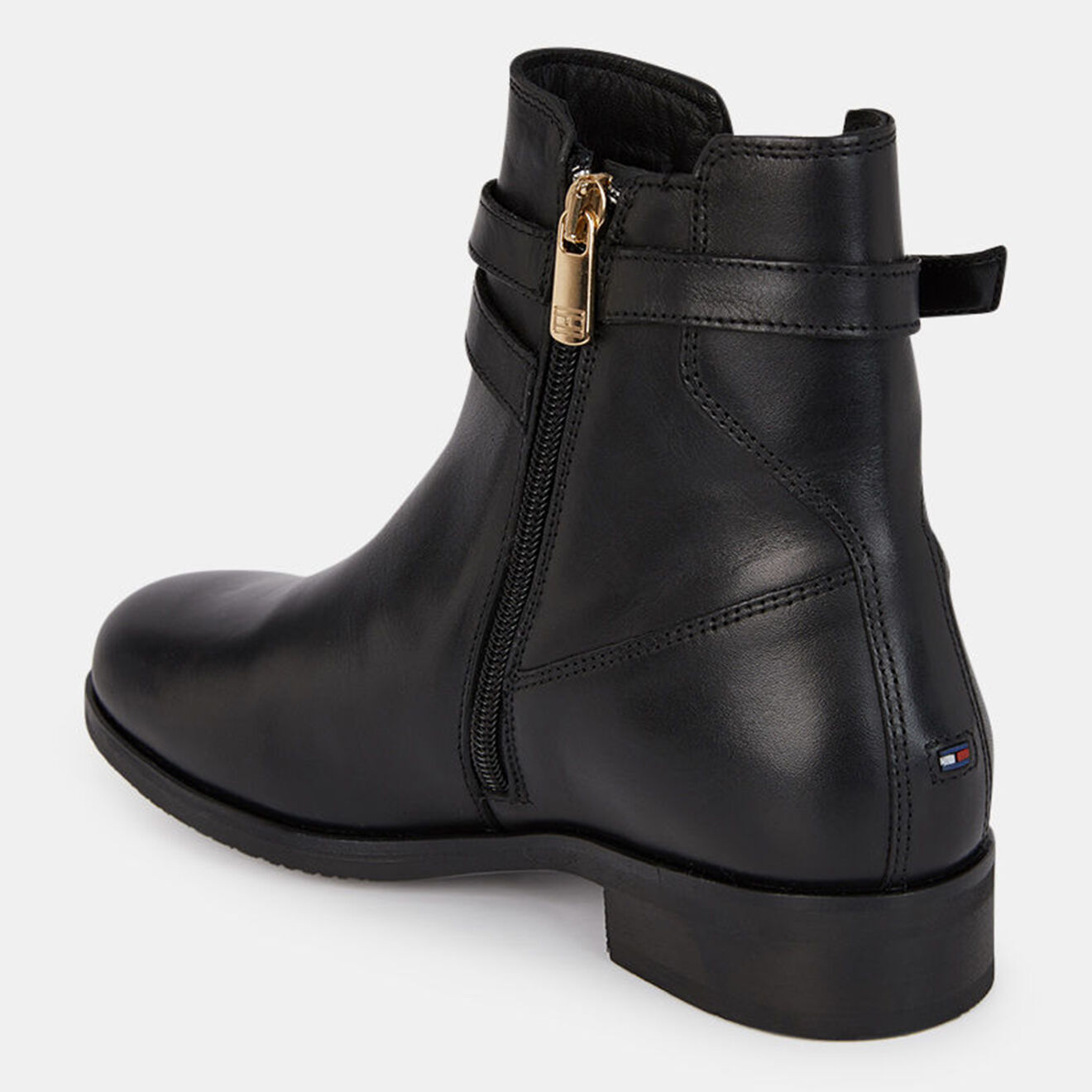 Tommy Hilfiger Boots en Cuir Hardware Belt noires