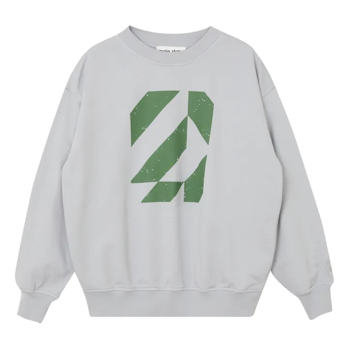 Main Story Sweat Logo Coton Bio | Gris clair