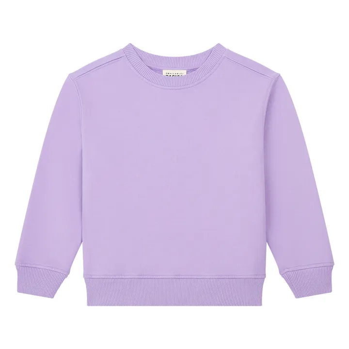 SMALLABLE BASICS Sweat Crewneck Garçon Molleton Bio | Lavande