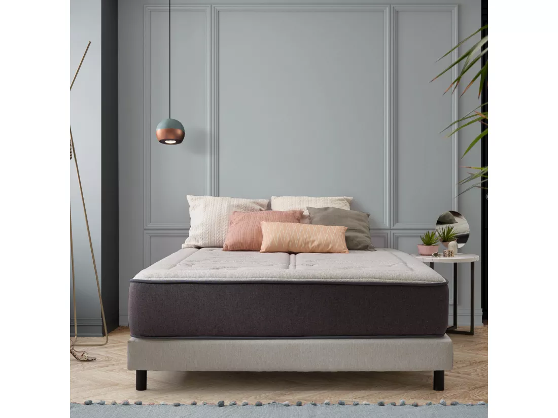 Cosmos - Matelas Jupiter 160x200 cm - Mousse à mémoire de forme HR - Soutien Blue Latex - Très Épais 30 cm, 7 Zones, Thermorégulateur - Réversible été, hiver