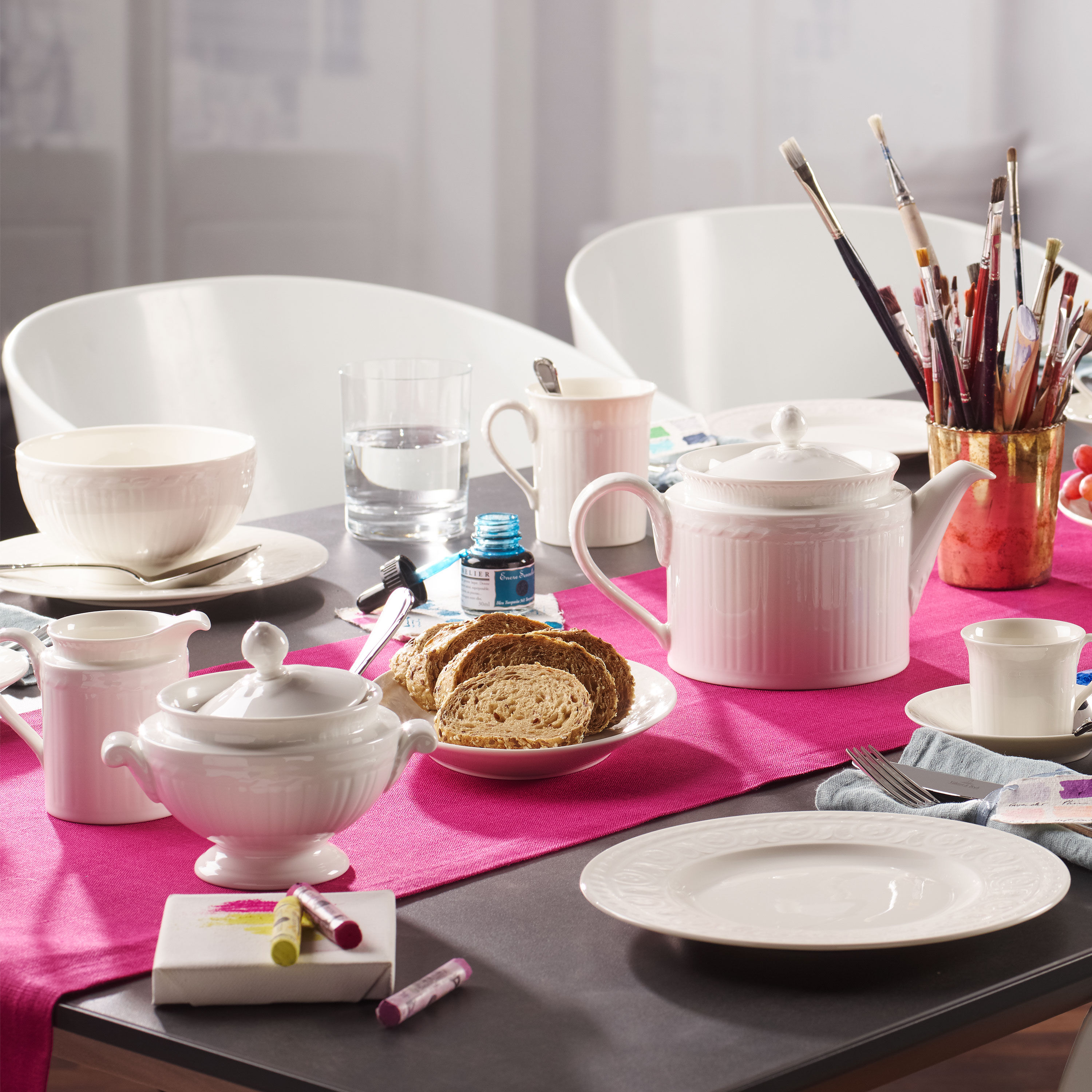 Cellini Appetizer and dessert plate White, 8.7'', Premium Porcelain