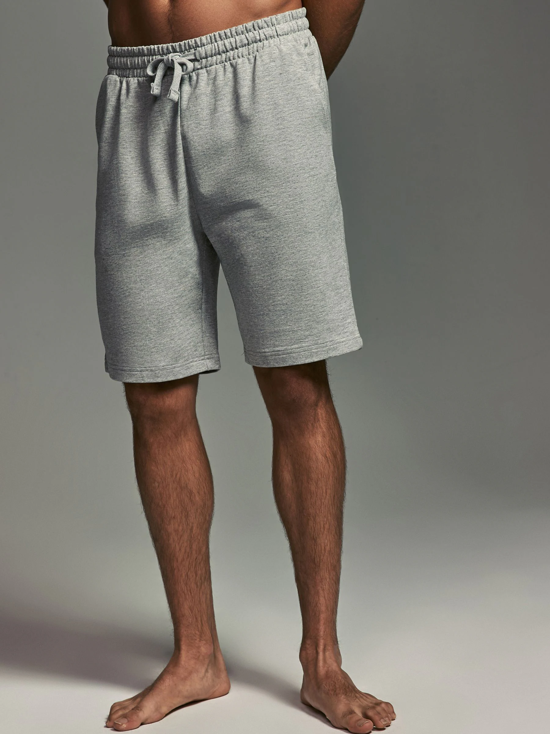 Blauw/grijs - Set van 2 lichtgewicht 100% katoenen joggershorts