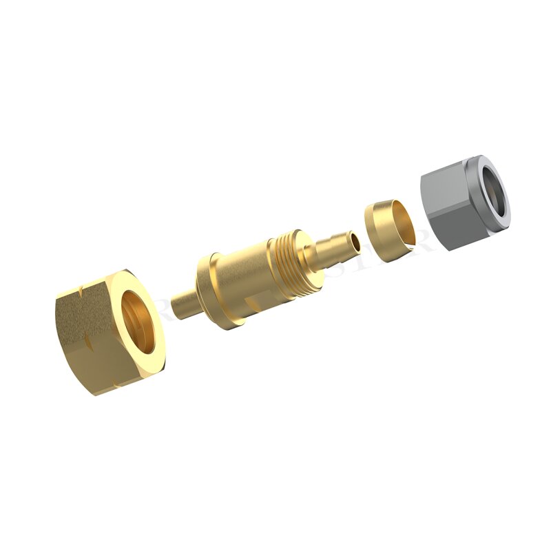 DREHMEISTER Adapterstück W21.8 x 1/14 LH / 8mm Flexleitung