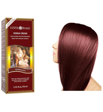 Surya Brasil Henna Haarverf Creme Mahogany (70 ml)