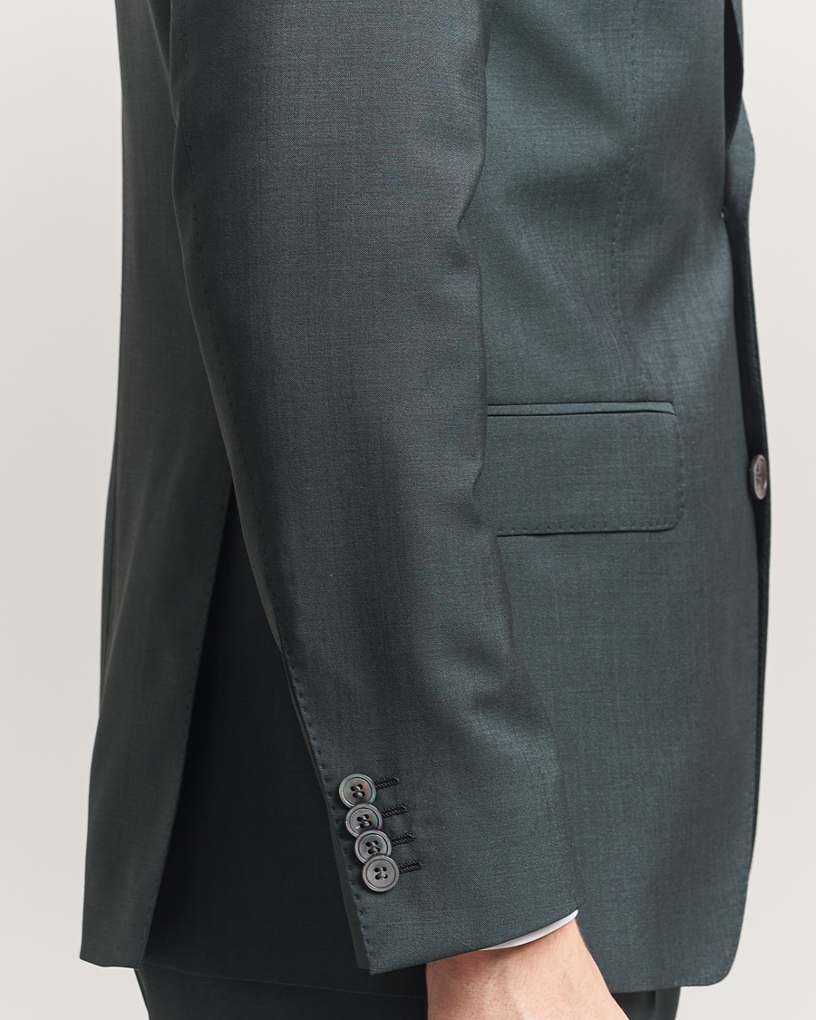 Oscar Jacobson Fogerty Wool/Mohair Suit Blazer Green