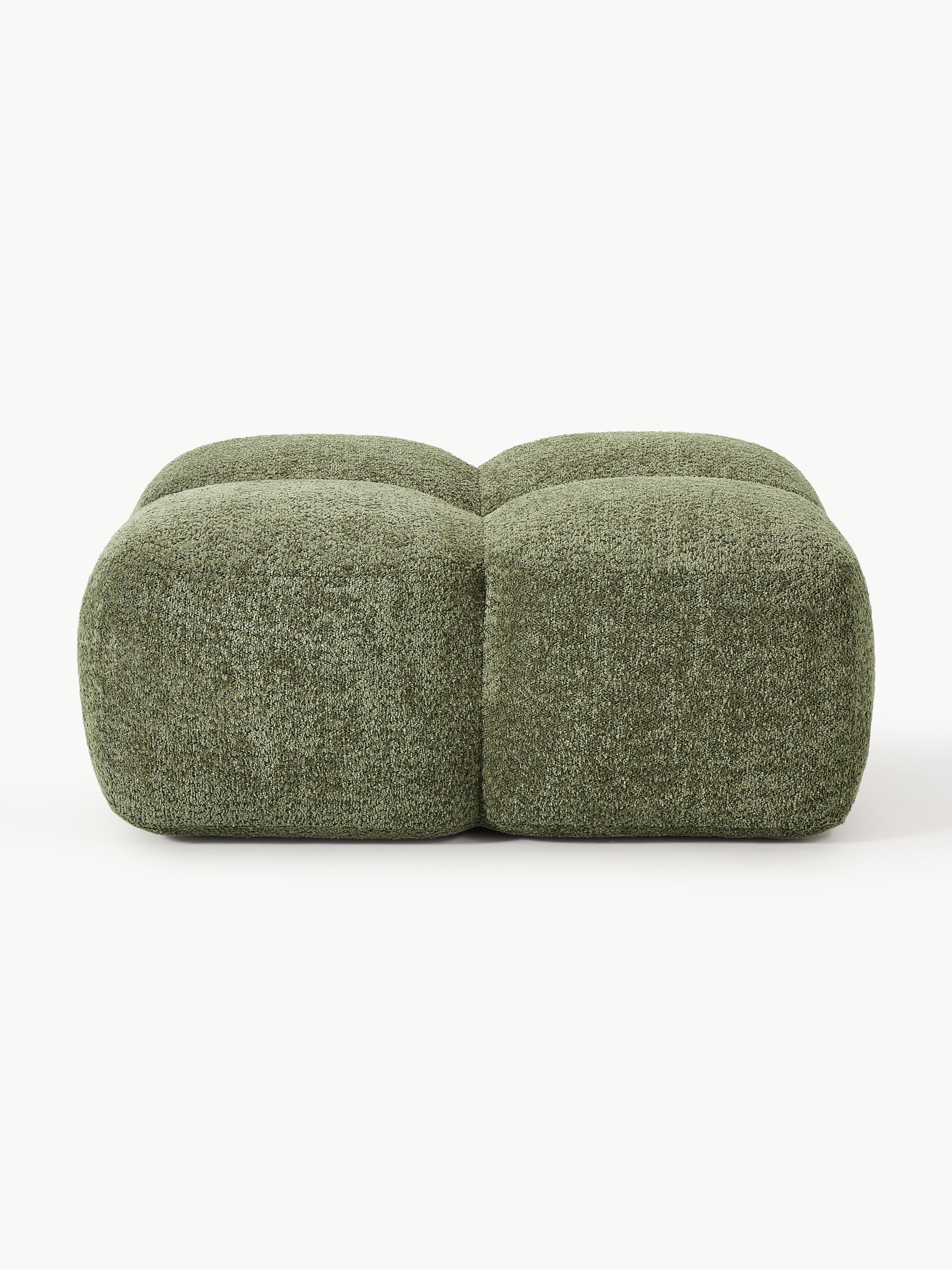 Voetenbank Tayla van teddy-bouclé