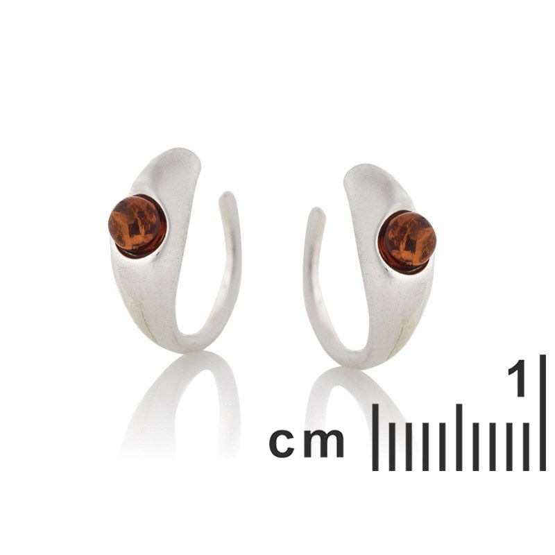 BOUCLES D'OREILLES ARGENT AMBRE
