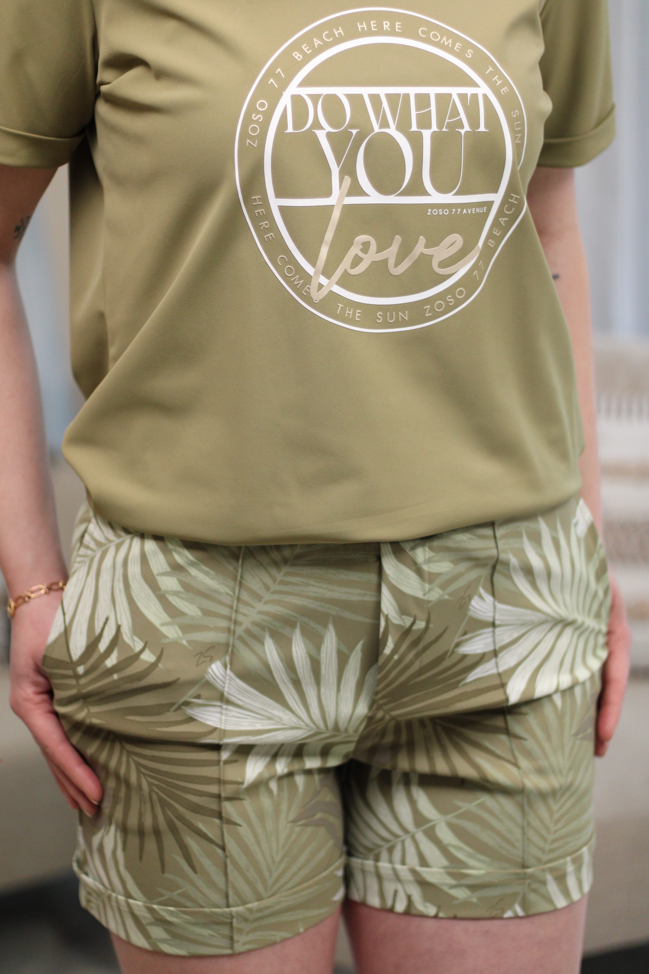 Zoso - Nancy Printed Travel Short - Green