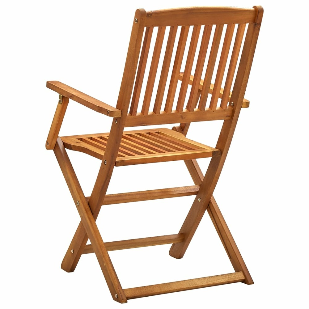 Chaises pliables d'extérieur 4 pcs bois d'acacia solide