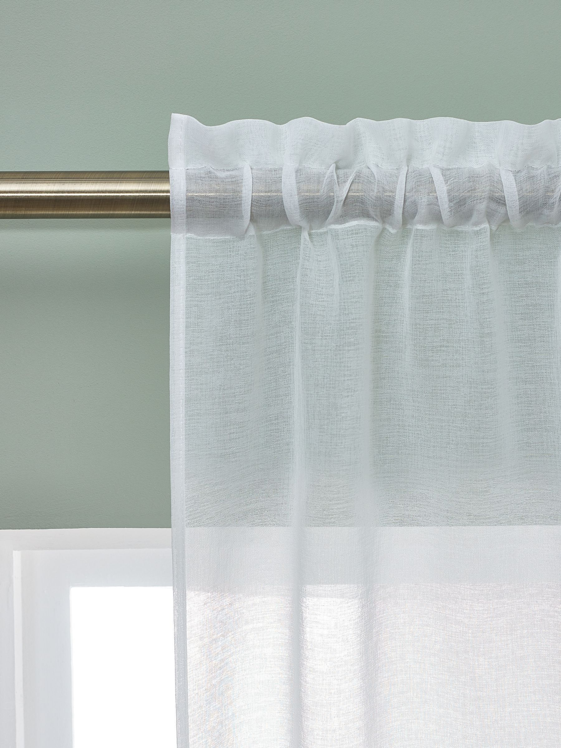 Catherine Lansfield Countryside Floral Slot Top Voile Curtain Slot Header Panel