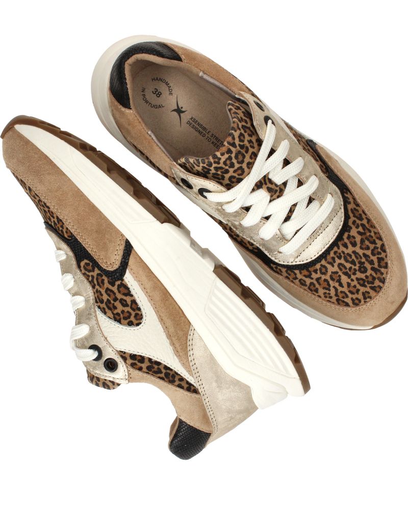 Xsensible Ponte Vecchio Stretchwalker Sneakers Bruin Dames