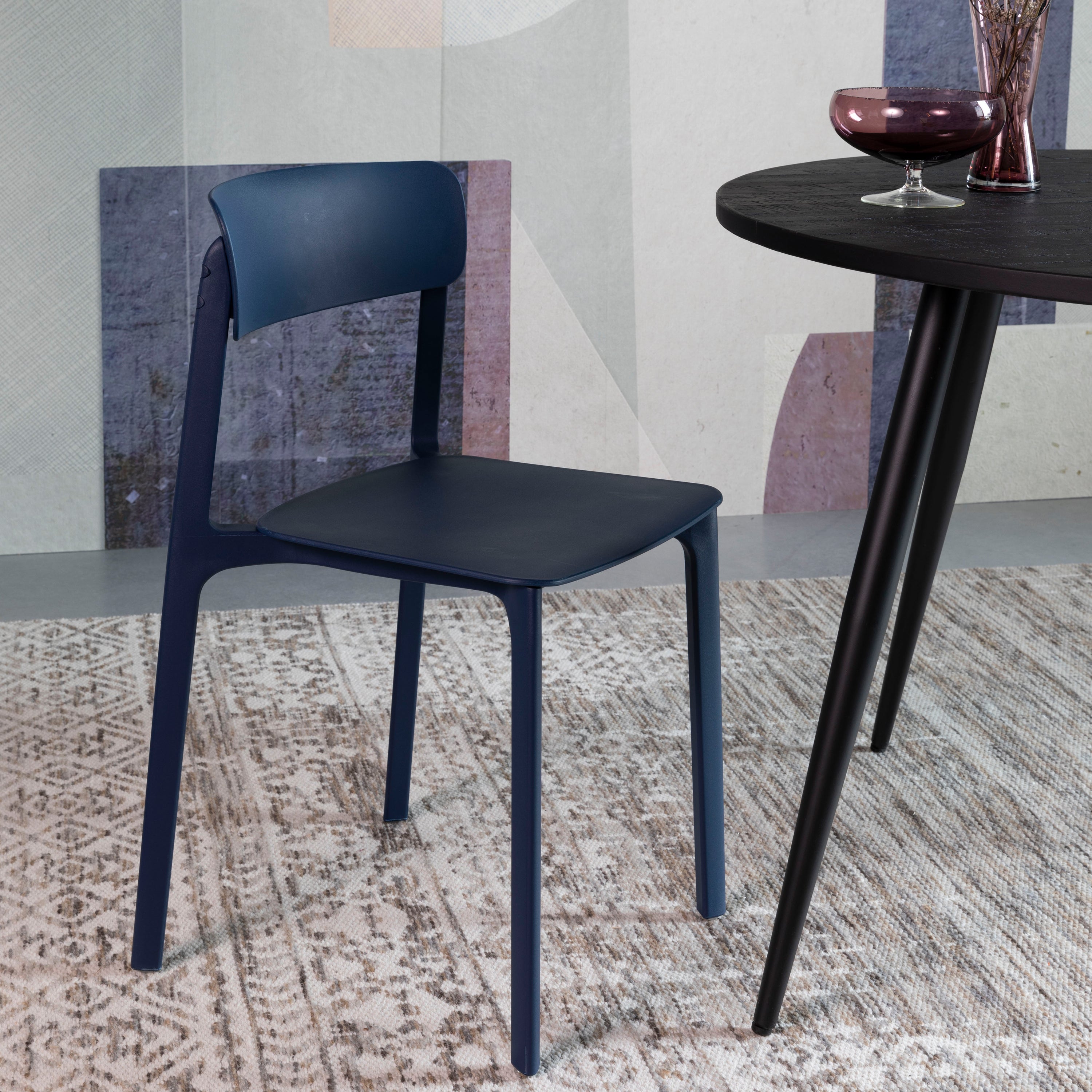 by fonQ basic Soren Eetkamerstoel - Blauw