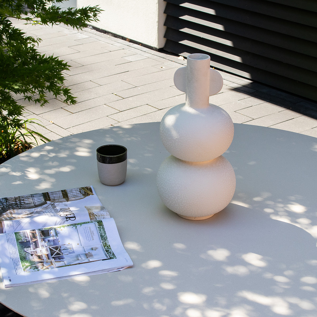 DÃJA Living - Eettafel Rond Beige Eco Composiet - 120m - Grabo