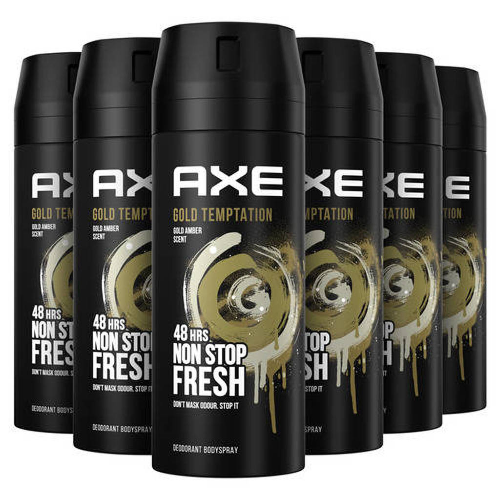 Goede axe deoGold Temptation deodorant bodyspray - 6 x 150 ml
