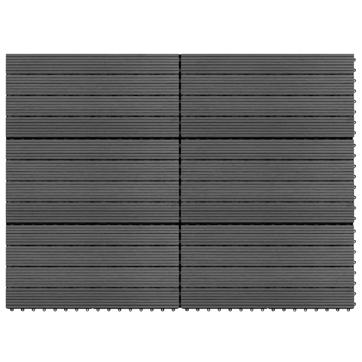 vidaXL Dalles WPC 60x30 Gris