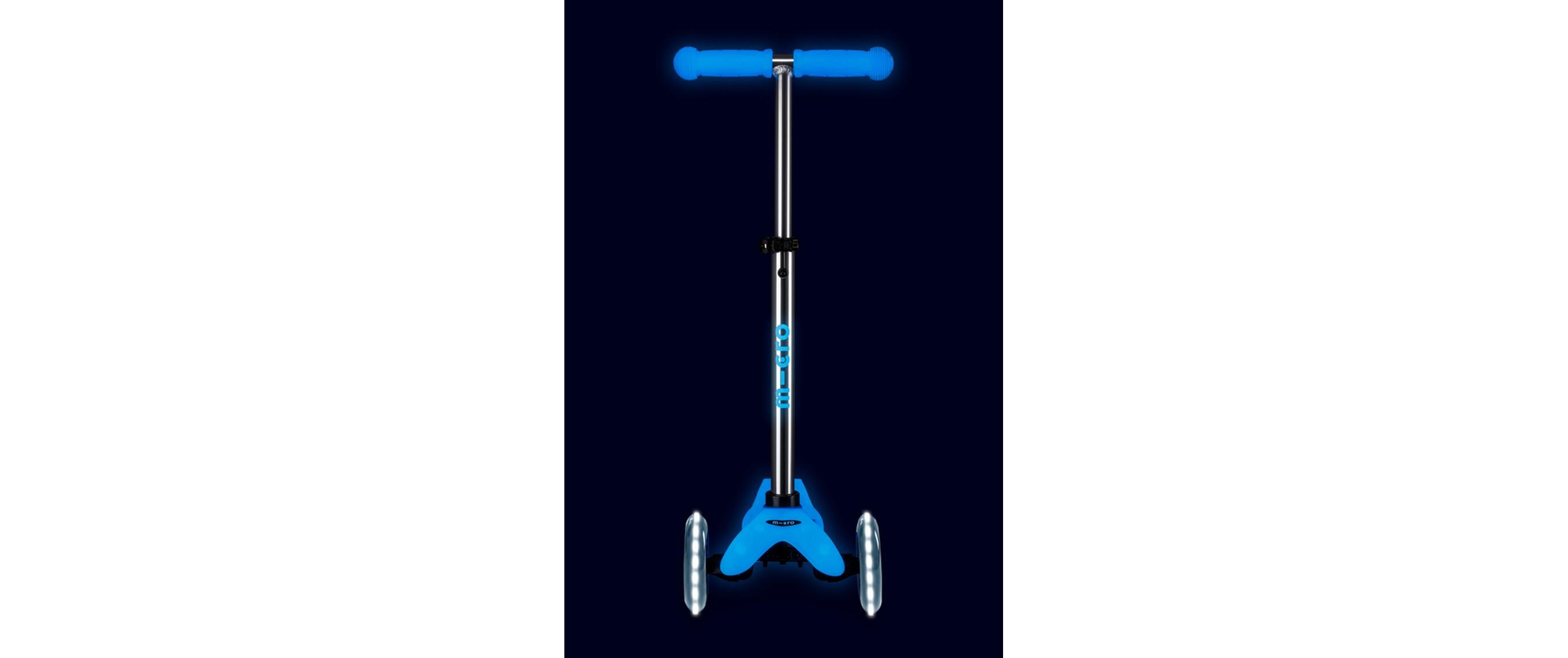 Kickboard Mini Micro Deluxe Glow LED BlauScooter für Kinder