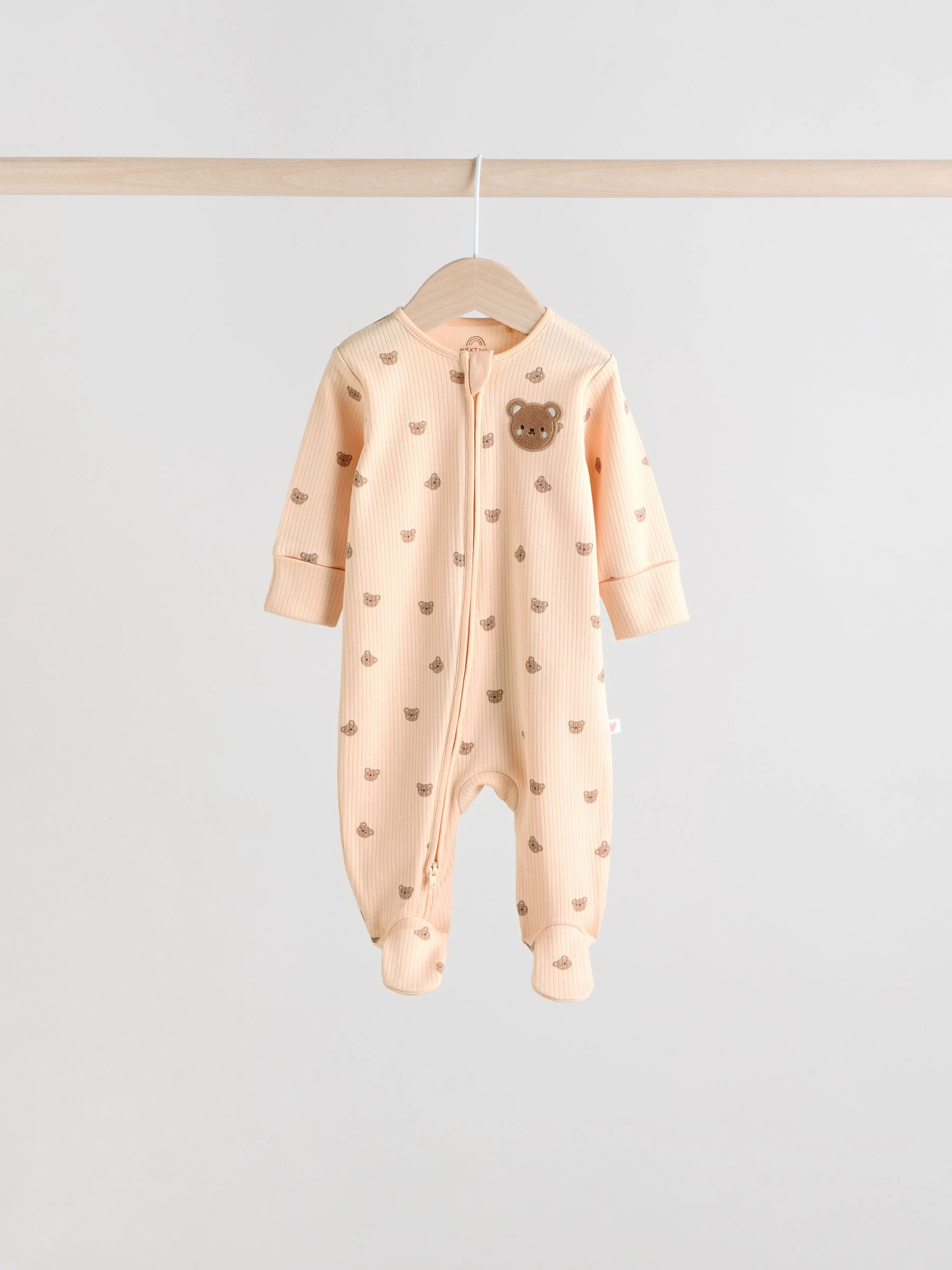 Bruin - 4 Pack Baby-pyjama's met tweewegrits (0mnd -2jr)