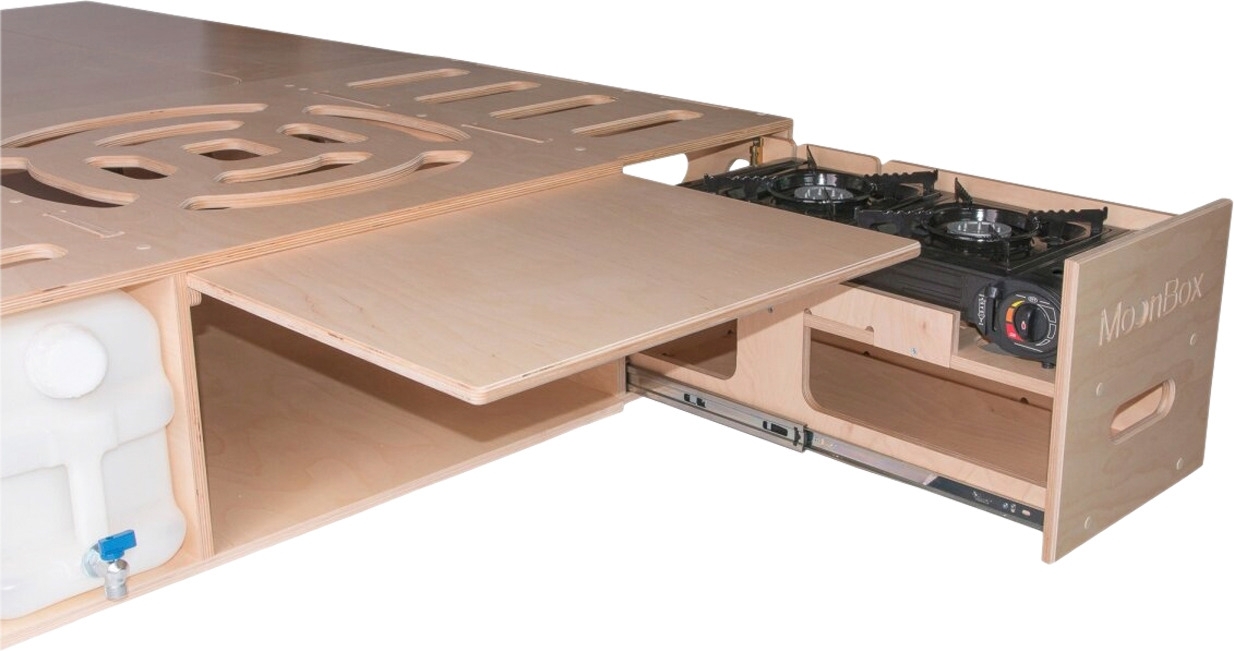 Moonbox Campingbox 115 mit Tisch passend für Van/Bus UV-Lack