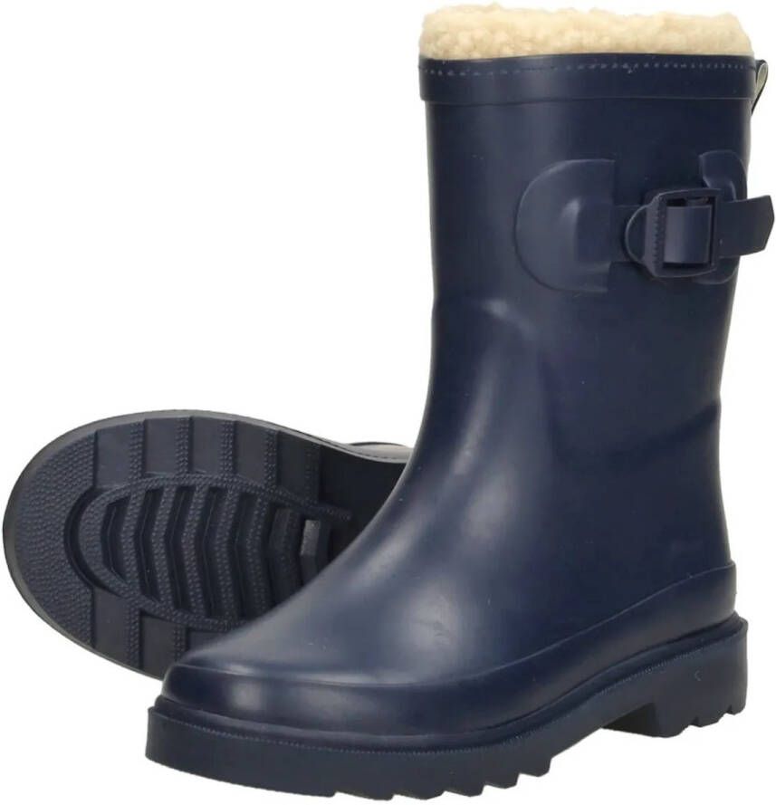 XQ Footwear Kids Rubber Rain Boots Fur Kinderlaarzen Blauw
