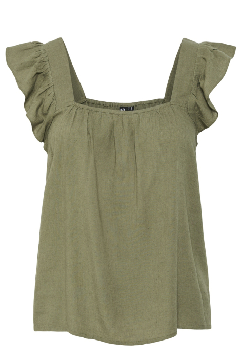 Pieces groene dames top