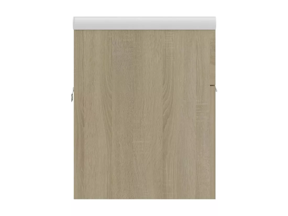 Armoire d'évier et lavabo intégré Chêne sonoma Bois ingénierie
