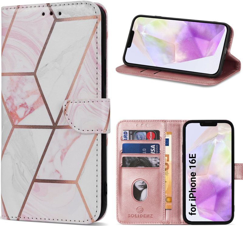 Solidenz bookcase iPhone 16e - Marmer
