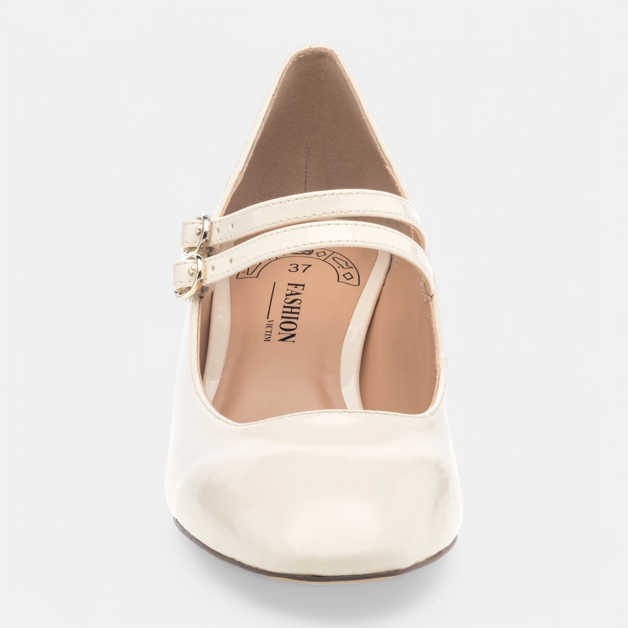 Babies à talon Femme beige
