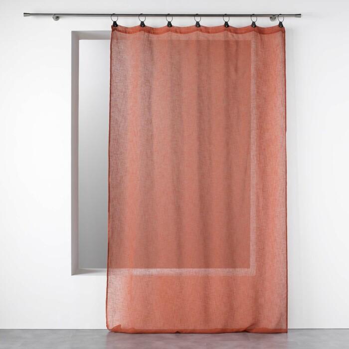 PANNEAU A ANNEAUX 140X240CM TISSE LINKA TERRACOTTA
