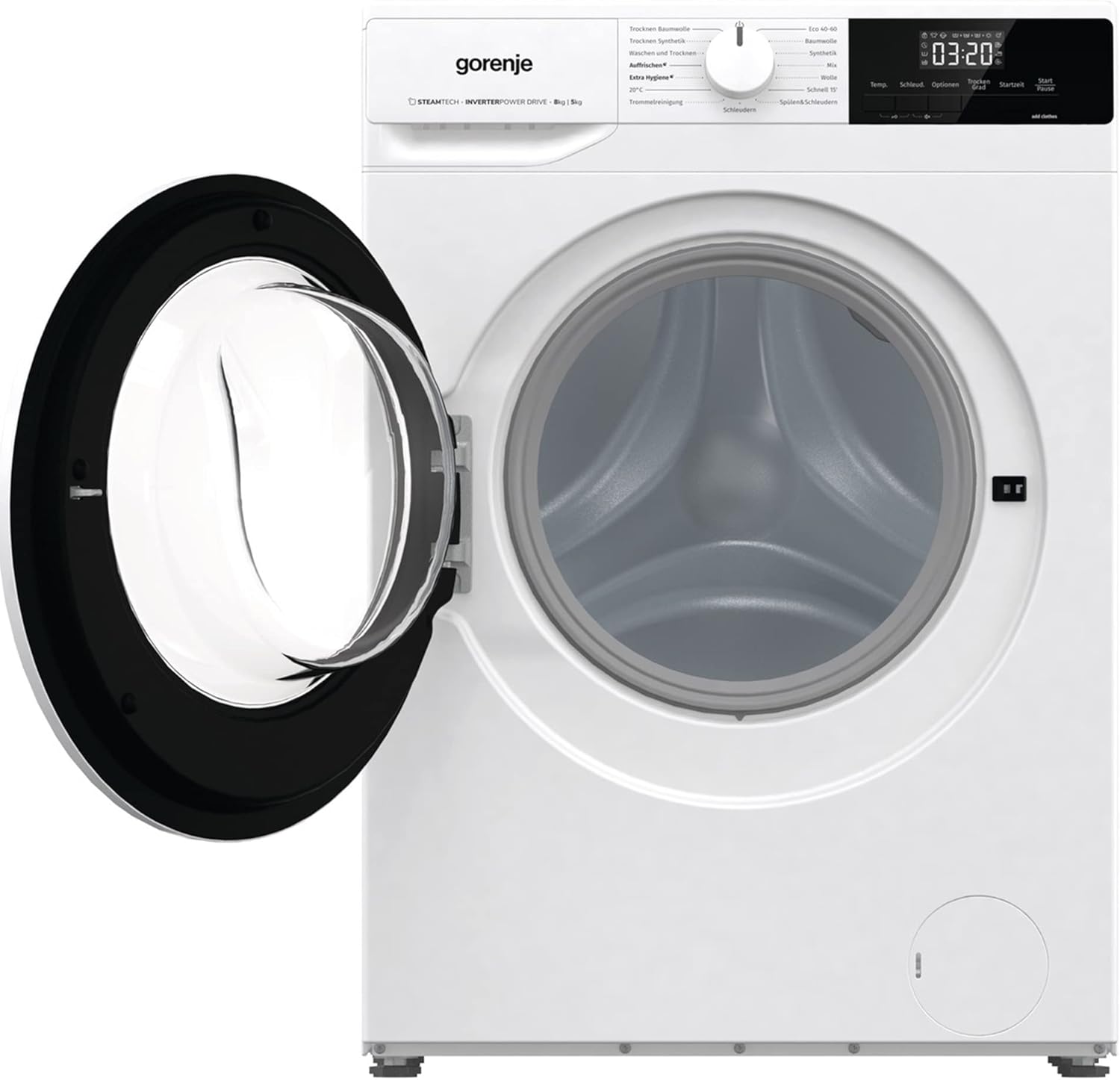 Gorenje W3D2A854ADPS /DE Waschtrockner 8kg waschen / 5kg trocknen AquaStop 15 Programme LED Display Überlaufschutz Wäschenachlege Funktion