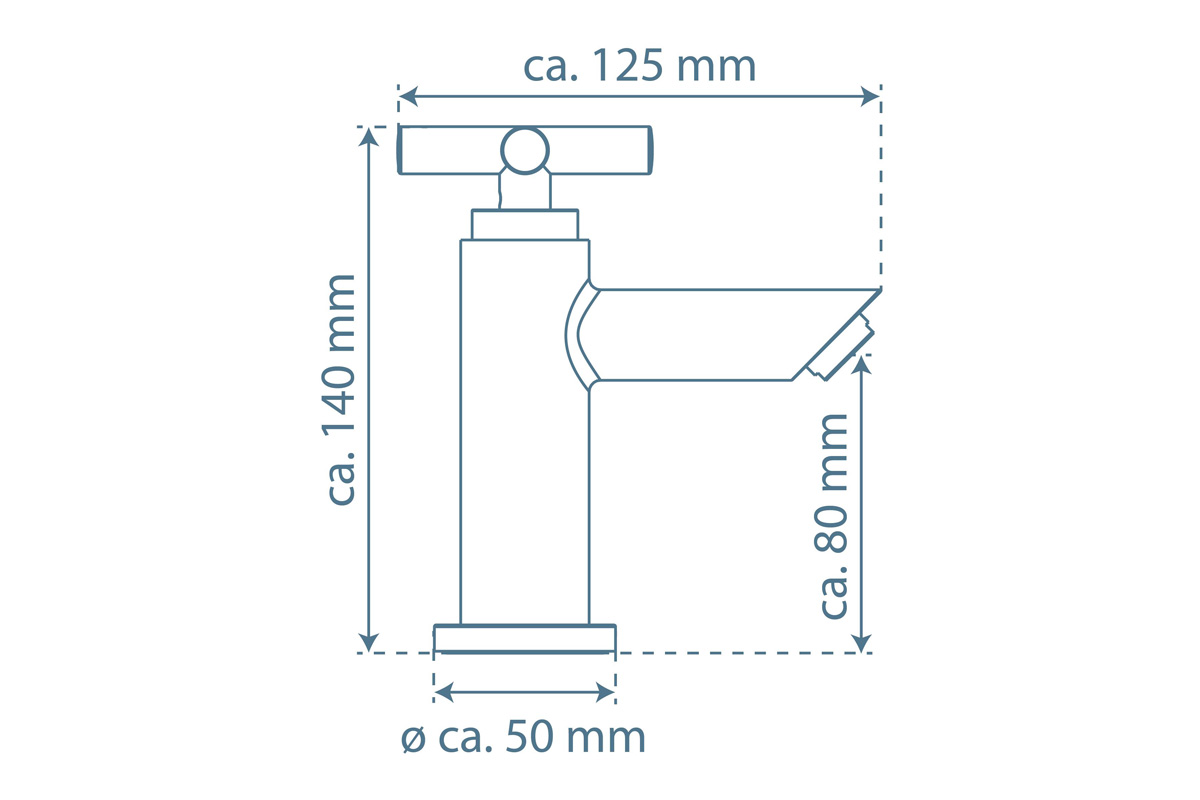 Schutte Matao wastafel koudwaterkraan chroom
