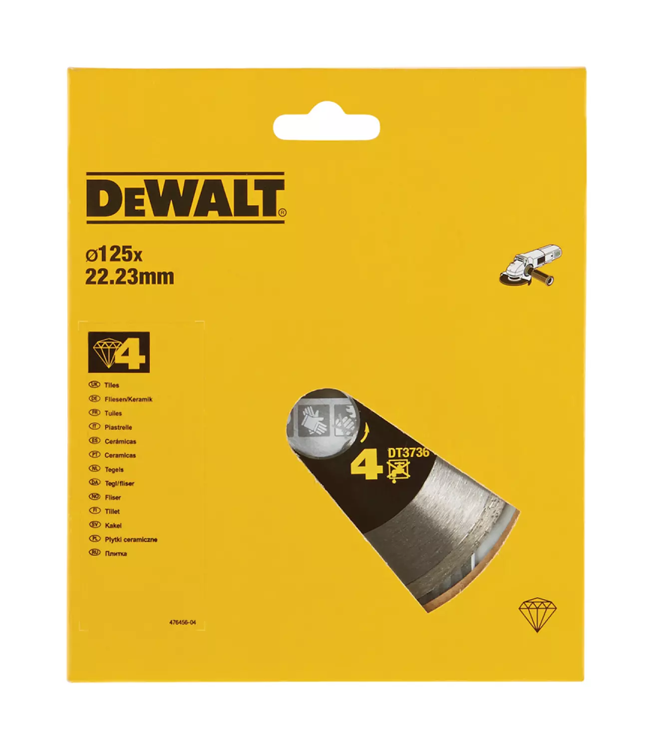 DeWALT DT3736 Diamantdoorslijpschijf - 125 x 22,23 x 1,6mm - keramiek - tegels