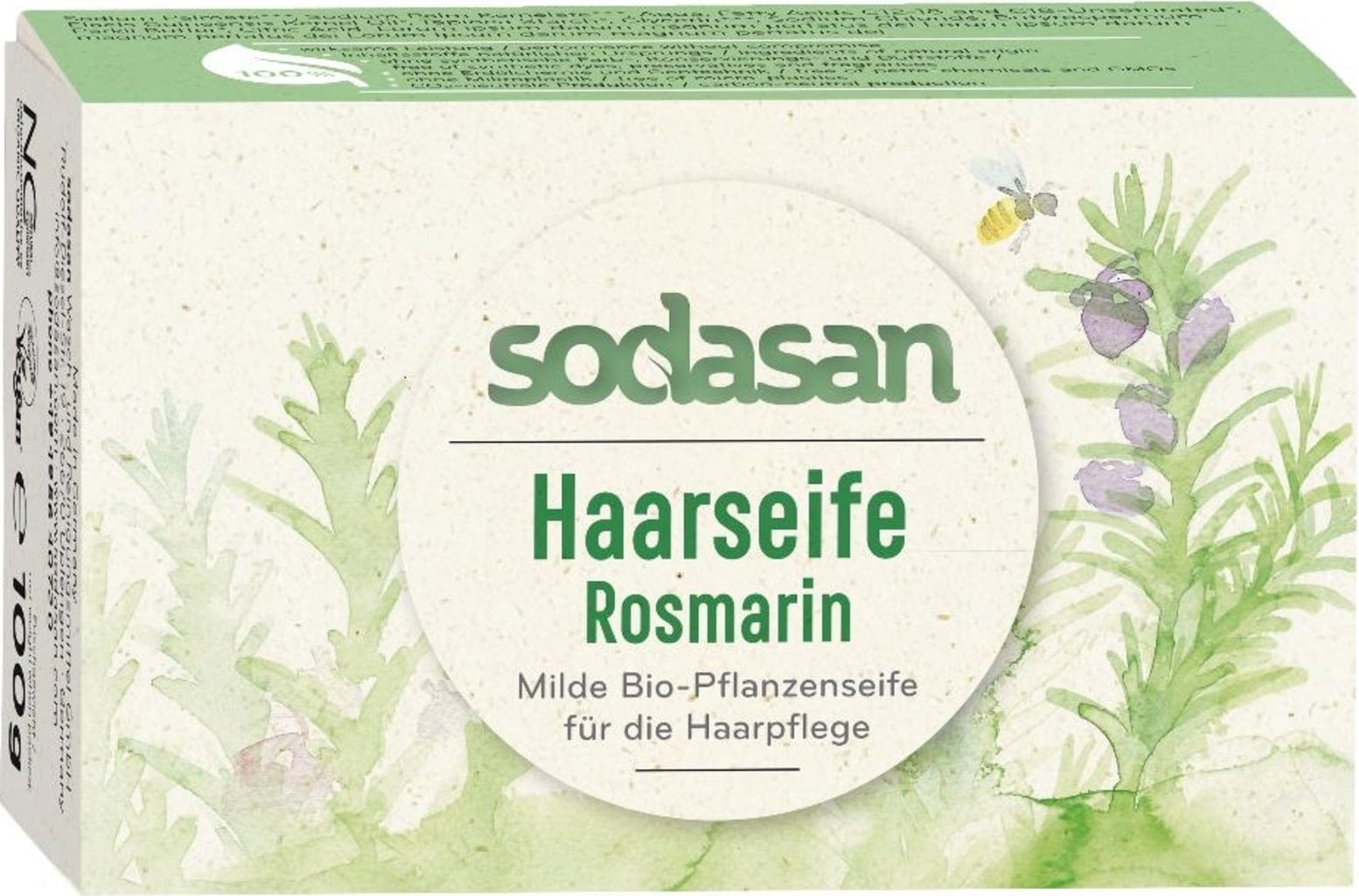 SODASAN  Haarseife, Rosmarin (100 g)