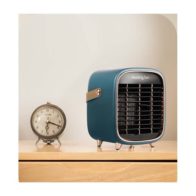 Elektrisk keramisk varmeblæser i retro design Mørkegrøn