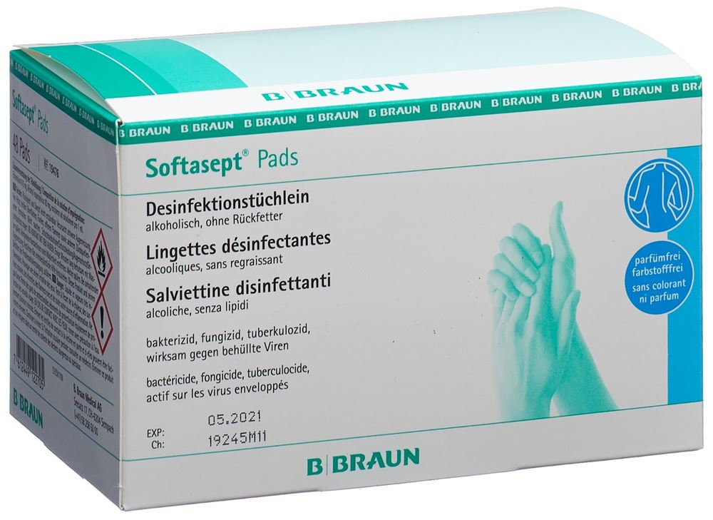 SOFTASEPT Pads<br>48 Stück, Imprägnierter Verband