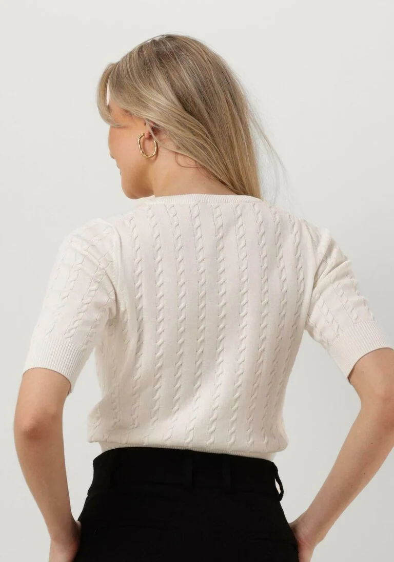 VANILIA ecru vanilia trui cable knitted top