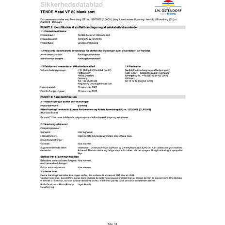 Tendens metalmaling 80 blank 0.75 liter
