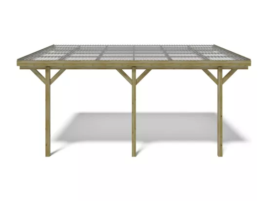 Carport, abri de voiture 3x5,24 m - 15 m2 - couverture PVC  - CAR7-2PVCTR - ALTANKA