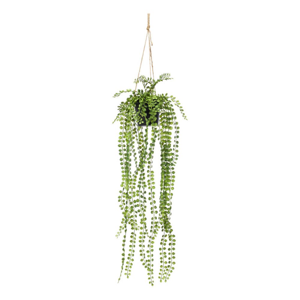 KUNSTIG PLANTE EMERALD KLATREFIKEN HENGEPLANTE I POTTE 60CM